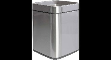 MAUL Afvalbak MAULprime 15 l edelstaal 25.1 x 25.1 x 32.2 cm zilver