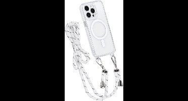 TUNIQ telefoonhoesje voor Apple iPhone 13 Pro - MagSafe backcover met koord - Wit