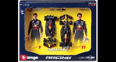 Bburago Red Bull Racing RB20 - #1 Max Verstappen & #11 Sergio Perez - Formule 1 2024 - schaalmodel - modelauto - schaal 1:43 - 2-Car Set