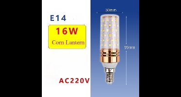 2 X 16W E14 Goud Corn-lampen - LED-lampen, Driekleurig Licht (inclusief Wit, Warm Wit En Warm Licht), AC85-265V, 1600LM LED-lampen, Geschikt Voor Binnenverlichting in Huis