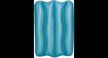 Bestway Opblaasbaar reiskussen - blauw - 38 x 24 cm - camping/vakantie/vliegtuig reis kussens