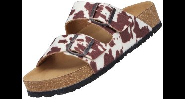 Rieker dames muiltjes beige/koeienhuid