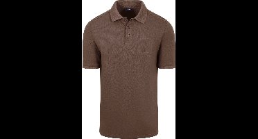 Suitable Respect Polo Tiger Bruin - Maat XXL - Heren - Polo shirt Heren met Korte mouw