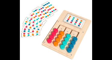 Montessori Houten Schuifpuzzel - Kleurensorteren & Logisch Denken - Educatief Speelgoed voor Kinderen 3-7 Jaar - Ideaal Reisspeelgoed - Cadeau voor Jongens & Meisjes