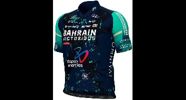 Ale Prime Bahrain Victorious Korte Mouw Wielertrui Blauw XL Man