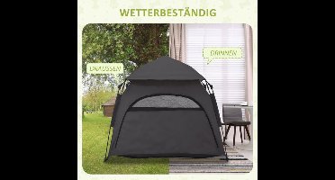 Hondenhuisje – Hondenhok – Draagbare Honden Tent – Hondenkooi – Groot Formaat – Weerbestendig Oxford Polyester – Inklapbaar Met Vliegengaas