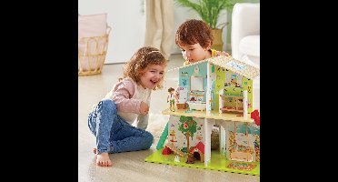 Hape Rock & Slide House - Interactief Poppenhuis met Geluidseffecten en Glijbaan, 31 delig, 3 jaar+