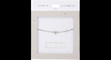 Depesche armband zilver met R-hanger en hartje - vriendschapssieraad.
