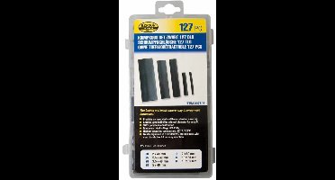 Krimpkous assortiment, zwart, 127 delig, verschillende maten