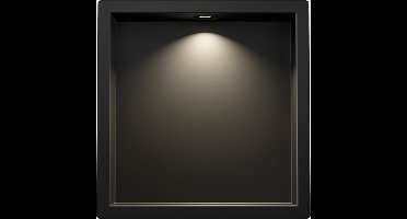 Sanifun Demir inbouwnis met LED 300 x 300 x 70 mat zwart