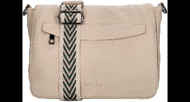 Beagles Las Palmas Schoudertas - Crossbody - Overslag - Ritsvakken - Praktisch - Dames Tas - Beige