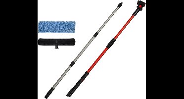 Einhell Telescopische geleidesteel voor Einhell BRILLIANTO - 2-delig - 1x telescoopstang voor ruitenreiniger - 1x telescoopstang met opzetstuk voor microvezeldoek - Beide verlengbaar tot 120 cm