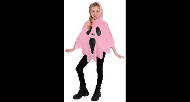 Roze Scream Poncho Kind Meisje