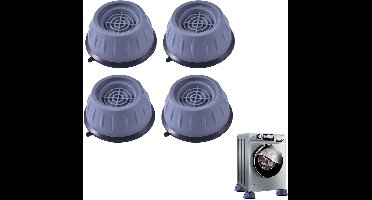 Wasmachine voetpad, 4-delige universele wasmachine rubberen voetpad met zuignap, antislip en geluiddempende wasmachine voetpad, geschikt voor drogers, wasmachines, vaatwassers