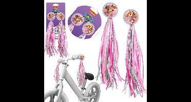 Paw Patrol Skye Liberty Decoratieve linten SLINGERS voor sturen van fietsen, steps voor kinderen 2 stuks