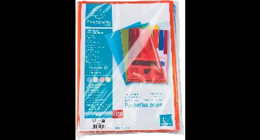 Exacompta 58509E 10x Sachet100 poch.Coin A4 PP grainé 12