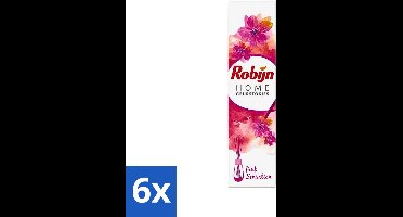 Robijn Home - Geurstokjes - Pink Sensation - Bloemige Geur - 45 ml - Voordeelverpakking - 6 stuks
