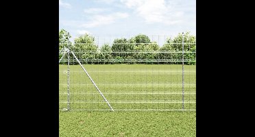 vidaXL - Gelast - draadhek - Zilver