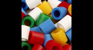 Strijkkralen, afm 10x10 mm, Standard-Farben, jumbo, 550 assorti