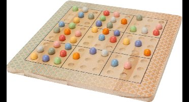 Koopman International BV Houten Sudoku - Bordspel met gekleurde balletjes