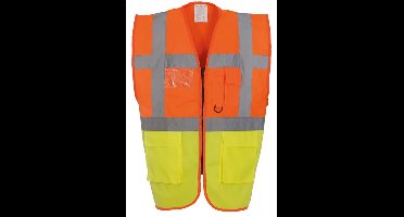 Veiligheidshesje met rits oranje, geel XXL