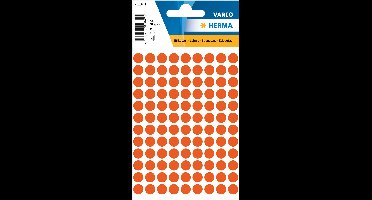 Herma 1842 Etiket Rond 8mm Rood - 10 pakjes met 5 velletjes a 540 stickers - Voordeelverpakking