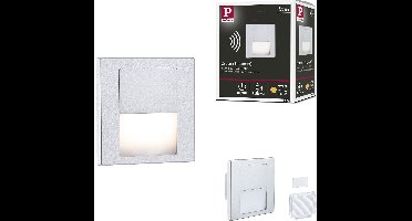 LED-wandinbouwlamp Tsaro hoekig 80x80mm 1W 80lm 230V 2700K Chroom mat