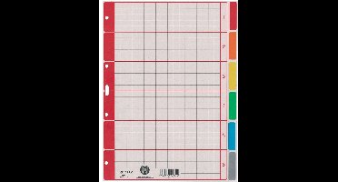 Tabbladen leitz 4350 a4 4r karton 6dlg grijs | 25 stuks