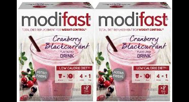 Modifast Intensive Milkshake Cranberry - 2 x 8 x 55 gr - Voordeelverpakking