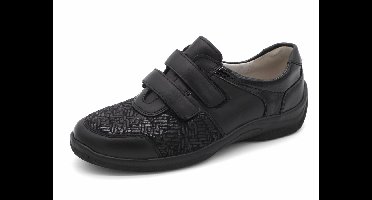 Waldläufer OrthoTritt Dames Klittenbandschoen - 312H01-323-001 Zwart - Wijdte H - Maat 7 (40.5)