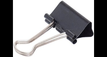 Papierklem maul 213 foldback 25mm zwart 12 stuks