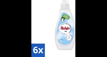 Robijn - Wit - Vloeibaar Wasmiddel - Met Witversterkers - 14 Wasbeurten - 700 ml - Voordeelverpakking - 6 stuks