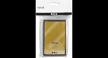 Stempelinkt, goud, H: 2 cm, afm 9x6 cm, 1 stuk