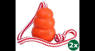 Kong aqua oranje 2x 7x7x10 cm