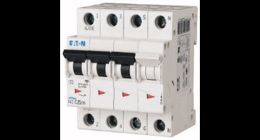Eaton Installatieautomaat, 50A, 4p incl.NUL, D-kar, 15kA