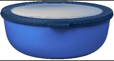 Boraboi® Veelzijdige Ronde Opslagkom voor Keuken met Luchtdichte Deksel - Ideaal voor Koelkast en Magnetron, 2250 ml - Levendig Blauw