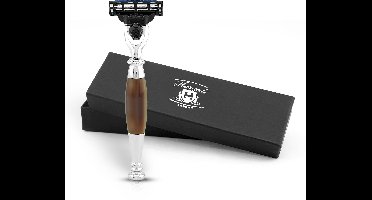 Haryali London 3 Edge Scheermes voor Mannen en Vrouwen - Ergonomisch Herbruikbaar Scheermes - All Body & Face Scheermes - Metallic Scheermes voor Mannen - Bruin