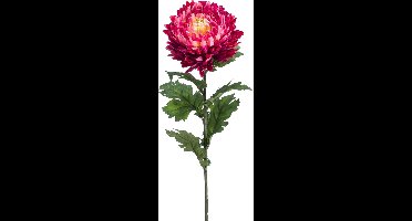 Emerald - Kunstbloem Chrysant 75cm fuchsia - Kunstplant voor binnen