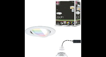 LED-inbouwlamp Nova Coin rond 84mm 50° RGBW+ 6W 500lm 230V Wit mat Aluminium