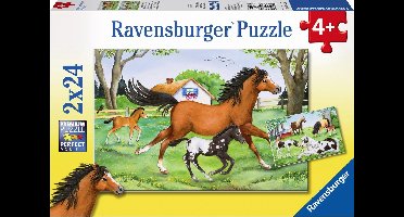 Ravensburger Wereld van de paarden - Twee puzzels van 24 stukjes