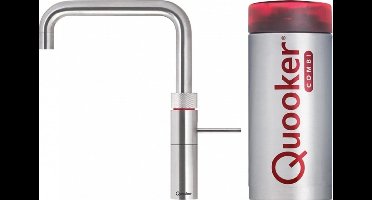 Quooker Fusion Square Kokendwaterkraan met Combi+ Reservoir 22+FSRVS, RVS