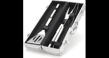 RVS Barbecue set - 3 delig met koffer