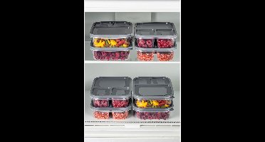 Asir - Opbergdoosset - Antraciet - 8 Stuks - 15 x 24 x 5 cm