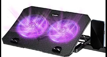 Laptop Cooling Pad met 2 Ventilatoren voor 10-15,6 Inch Laptops - Ergonomisch & Draagbaar