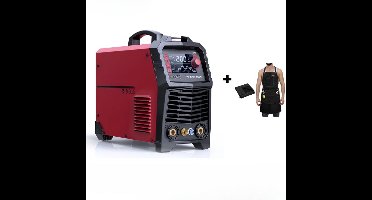 7-in-1 Lasmachine – TIG Lasmachine – AC DC Lasapparaat – MMA Lasser – LED Display – Pulsfunctie - Met Zwarte Leren Lasschort