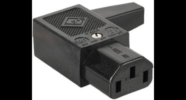 C13 apparaatstekker haaks / zwart
