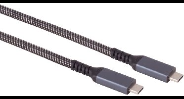 USB-C kabel | USB3.1 10 Gbps | PD 100W | 4K 60Hz | nylon | 2 meter