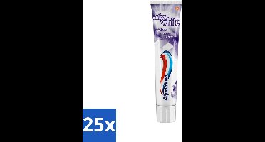25 x Aquafresh - Tandpasta - Whitening - Stralend Witte Tanden - 100 ml - Tandpasta Whitening - Stralende Tanden - Witte Tanden - Frisse Adem - Tandplak Verwijderen