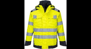 Portwest Modaflame Rain multinormen Arc jack MV70 - Geel/Marine - 4XL