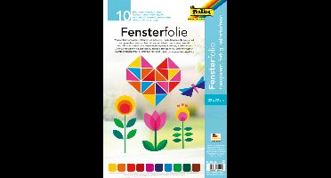 Raamfolie folia 23x33cm 10 vel 10 kleuren | 5 stuks